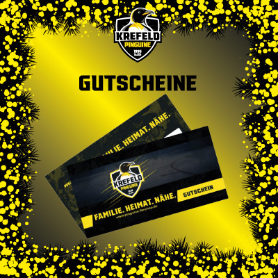 Gutscheine für Fanartikel der Krefeld Pinguine