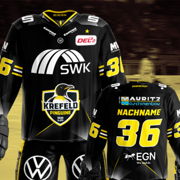 Entdecke alle Trikots der Krefeld Pinguine
