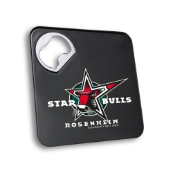 Starbulls - 2in1 Untersetzer und Flaschenöffner - Logo - Schwarz