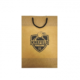 Krefeld Pinguine - Geschenktüte braun - Logo