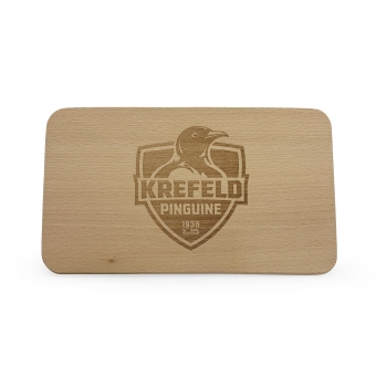 Krefeld Pinguine - Frühstücksbrett Holz - Logo