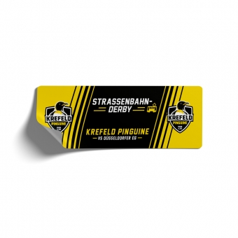 Krefeld Pinguine - Aufkleber - Straßenbahnderby