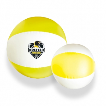 Krefeld Pinguine - Wasserball 25cm - weiss/gelb