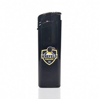 Krefeld Pinguine - Feuerzeug schwarz - Logo