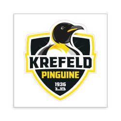 Krefeld Pinguine - Aufkleber 70mm - Logo - Gelb