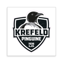 Krefeld Pinguine - Aufkleber 70mm - Logo - Grau