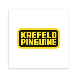 Krefeld Pinguine - Aufkleber 65mm - Schriftzug - Gelb