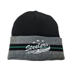 Steelers - KIDS Bronx Beanie grau/schwarz - Logo