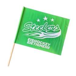 Steelers - Stabfahne - Logo grün - 40x30cm