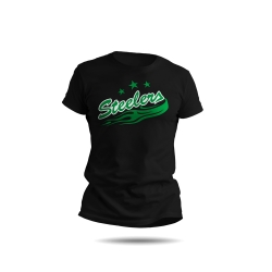 Steelers - T-Shirt - schwarz - Logo - Gr: S