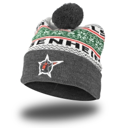 Starbulls - Christmas Beanie grau - mit Bommel